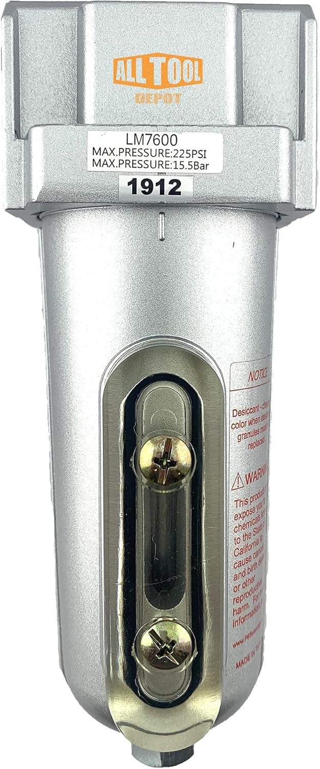 1/2" NPT Heavy Duty Compressed Air In Line Filter Desiccant