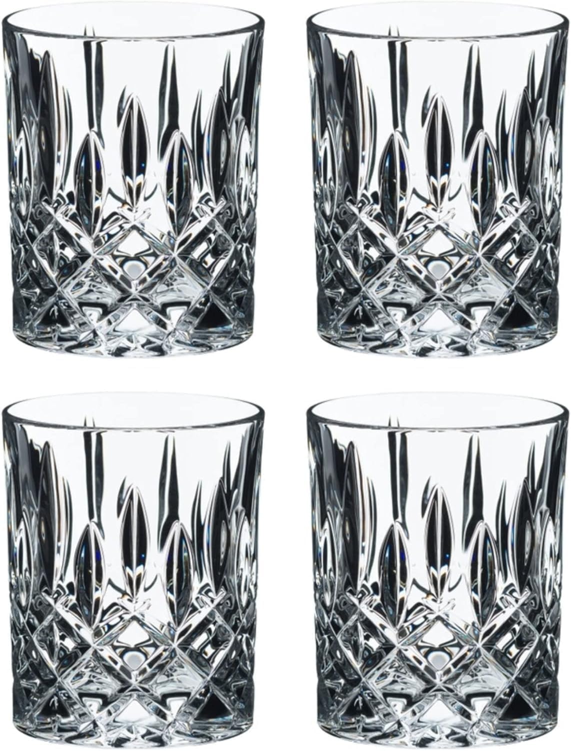 Riedel Spey Double Old Fashioned Whisky Glasses Set of 4 – Premium Crystal Tumblers for Scotch, Bourbon, Cocktails & Whiskey – Elegant Barware Gift