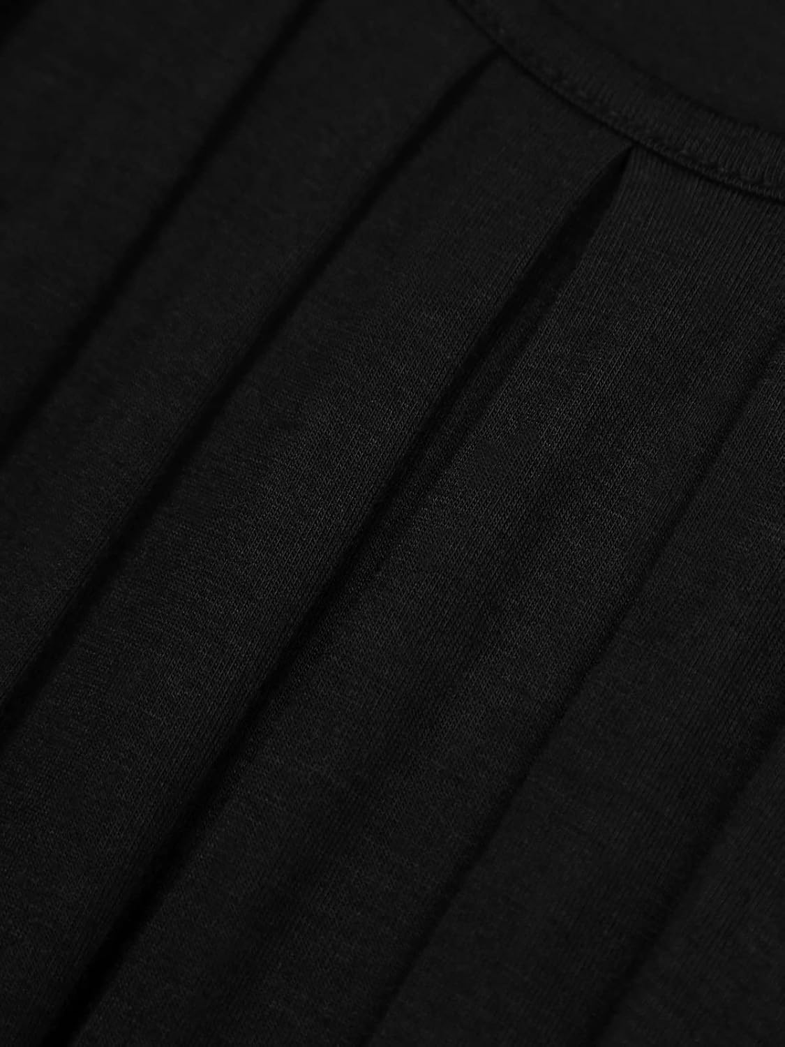 DJT Women's Short Sleeve Summer Tops Scoop Neck Pleated Front Casual Tee T Shirt - Image 3