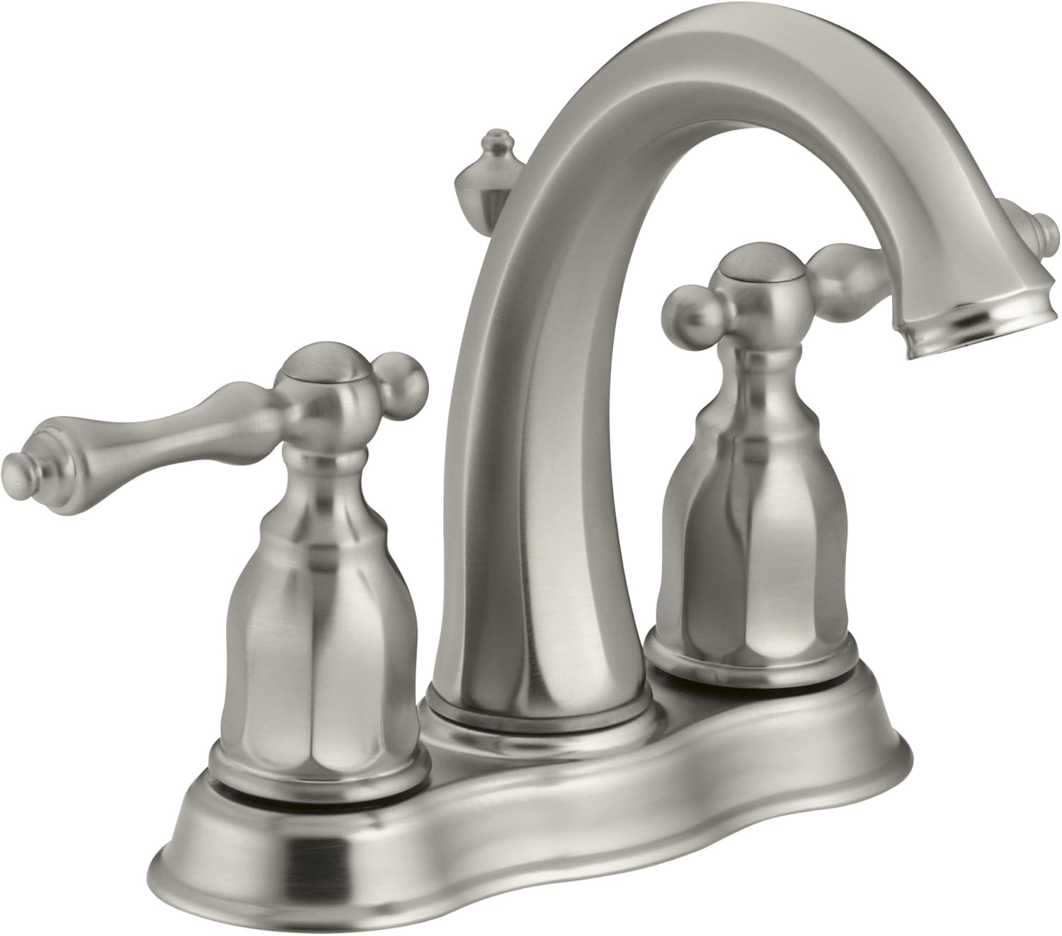 KOHLER K-13490-4-BN Kelston Center Set Bathroom Sink Faucet, Vibrant Brushed Nickel