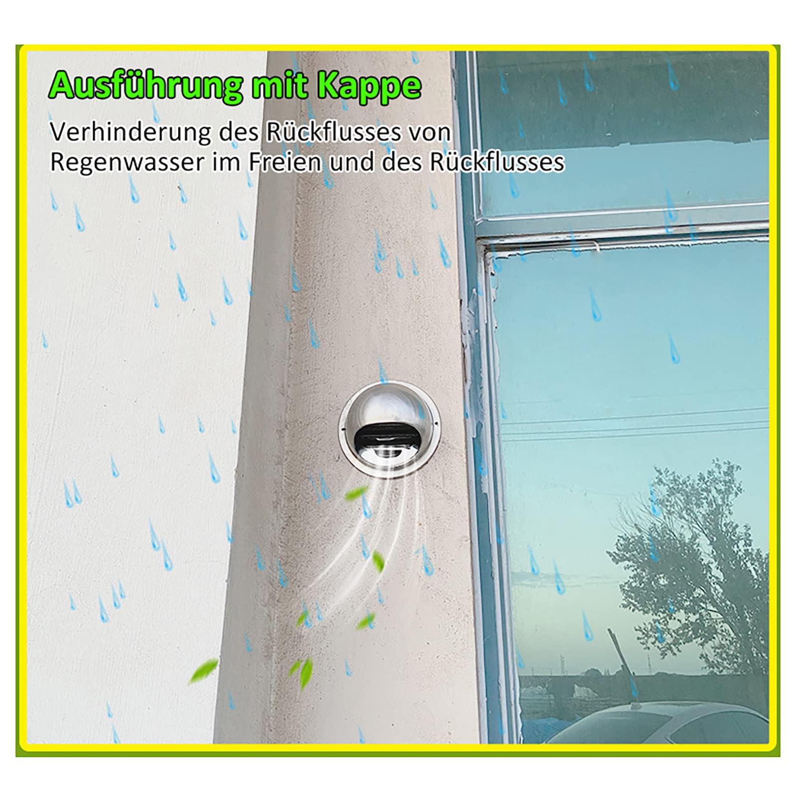 Rundes Belüftungsgitter 130mm - Edelstahl 304 Abluftgitter Für Haus Und Garage