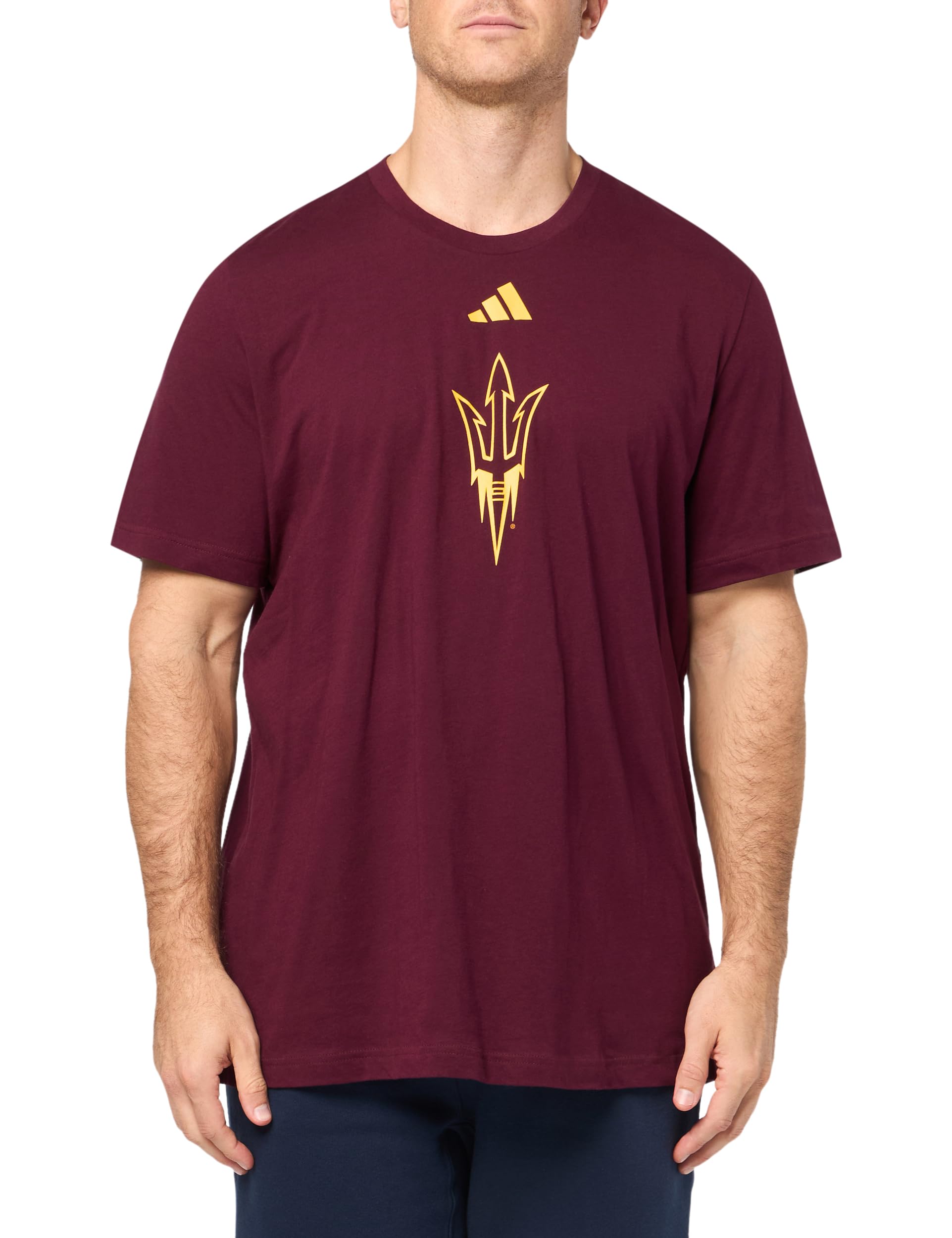 adidas Men's Tall Size House of NCAA T-Shirt, Team Maroon/Arizona State University