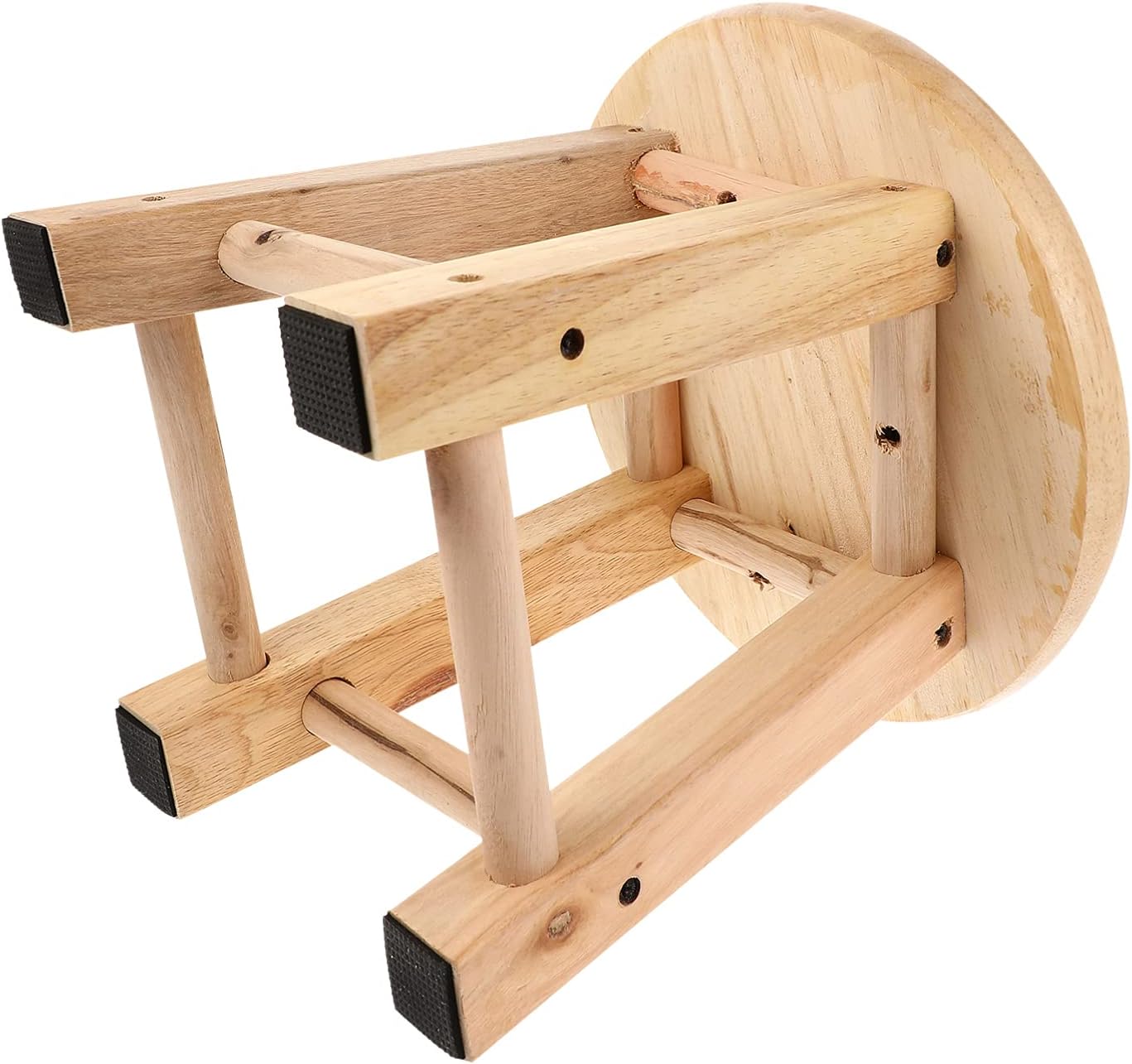 1Pc Wooden Small Bathroom Stool Wooden Stool Home Stool Bathroom Stool