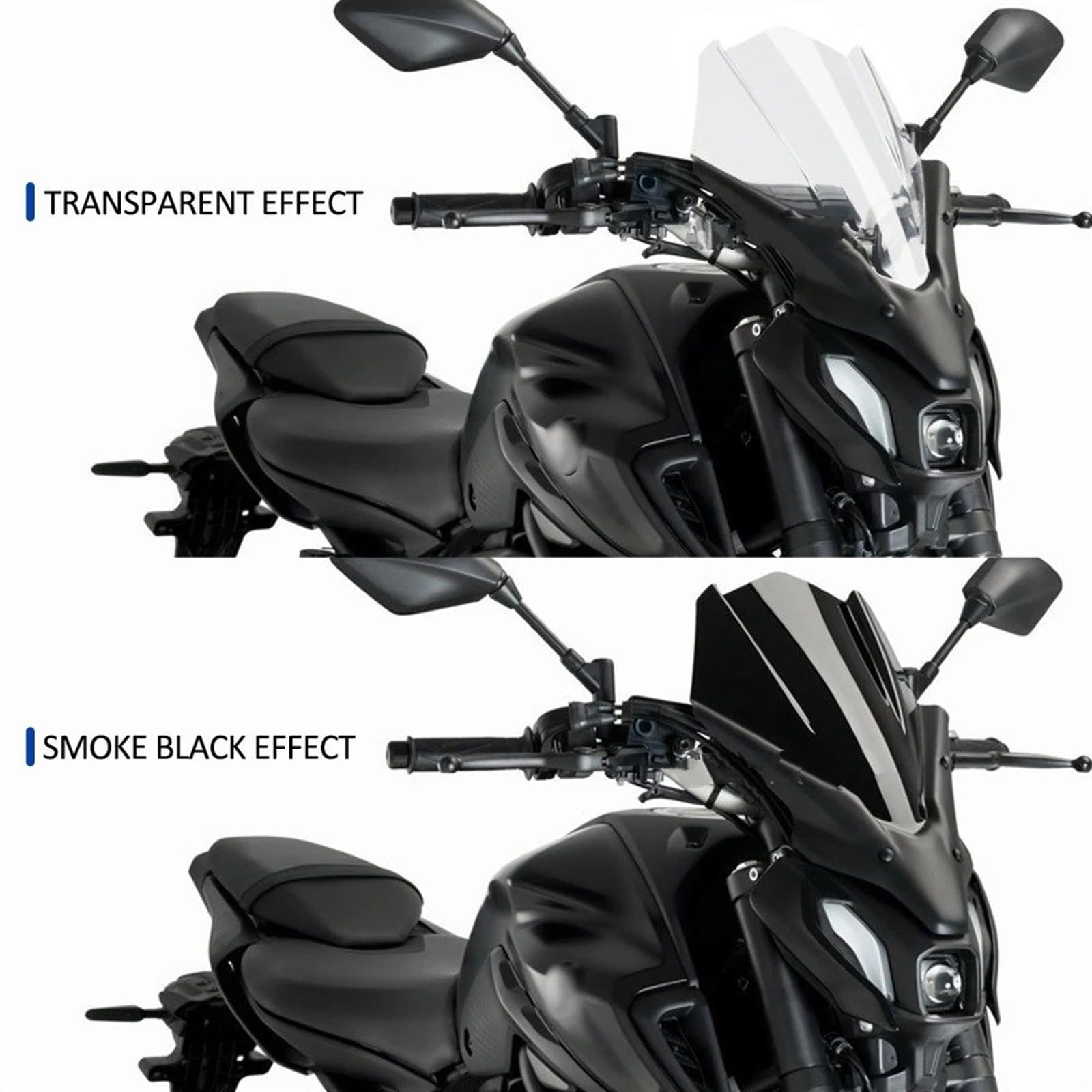 Spoiler Parabrezza Per Yamaha MT-07 2021-2024 – Estensione Vento In ABS Fibra Di Carbonio, Accessorio Moto