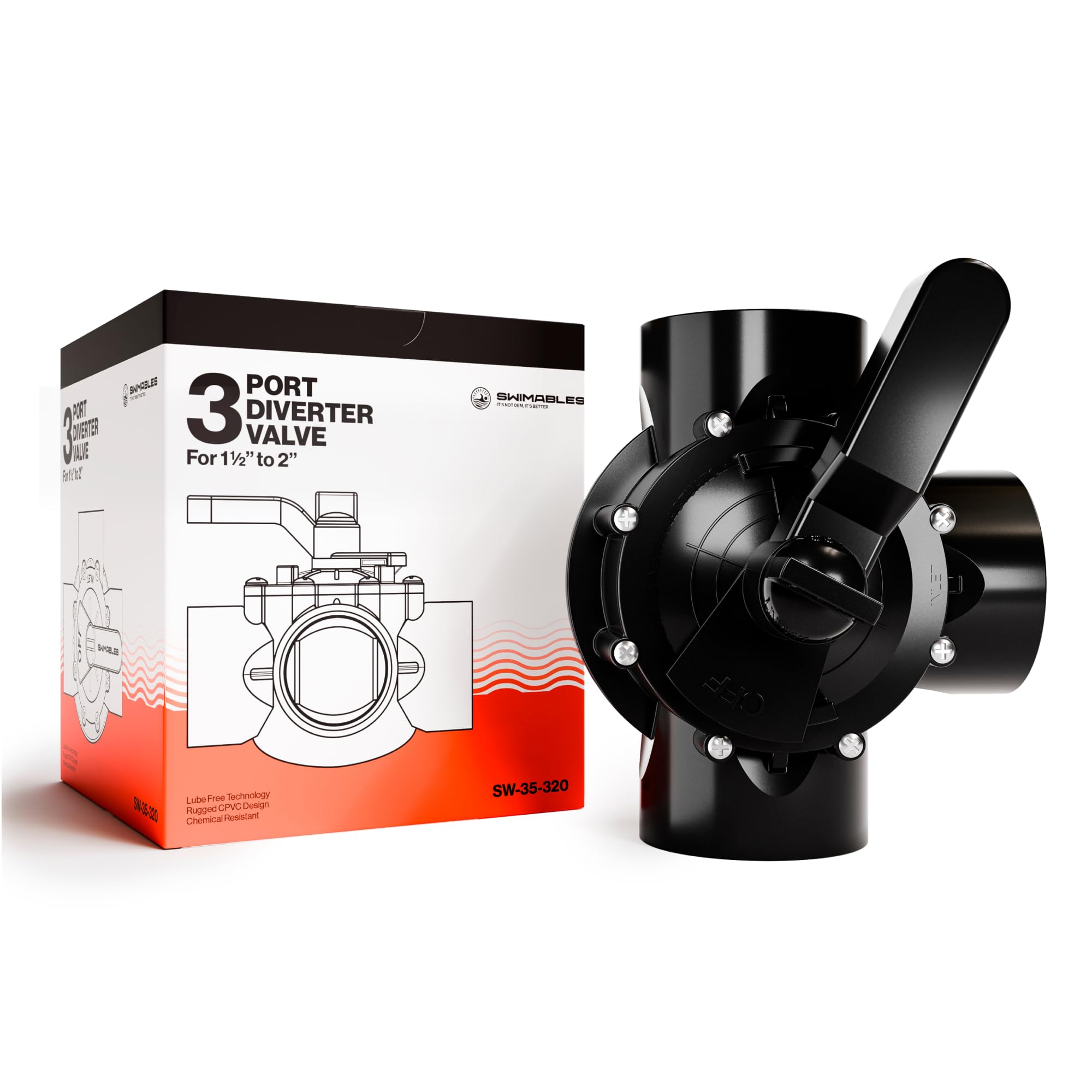 Swimables 3 Way Pool Valve 1.5 Inch | Compatible with Pool Plumbing Systems | Heavy-Duty Premium 3 Way Valves Replacement | Reliable 1.5 Inch 3 Way Pool Valve with Secure Seal - Made in USA-image-5