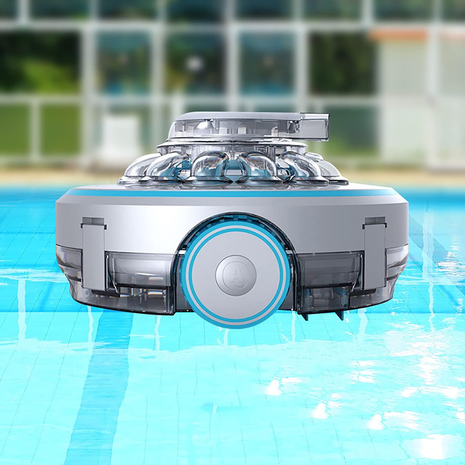 Smart Automatic Robotic Pool Cleaner, Vacuum with Rechargeable Battery, Easy to Clean Filter Cartridges, Cordless, for Above-Ground or In-ground Swimming Up 540+Sq Ft
