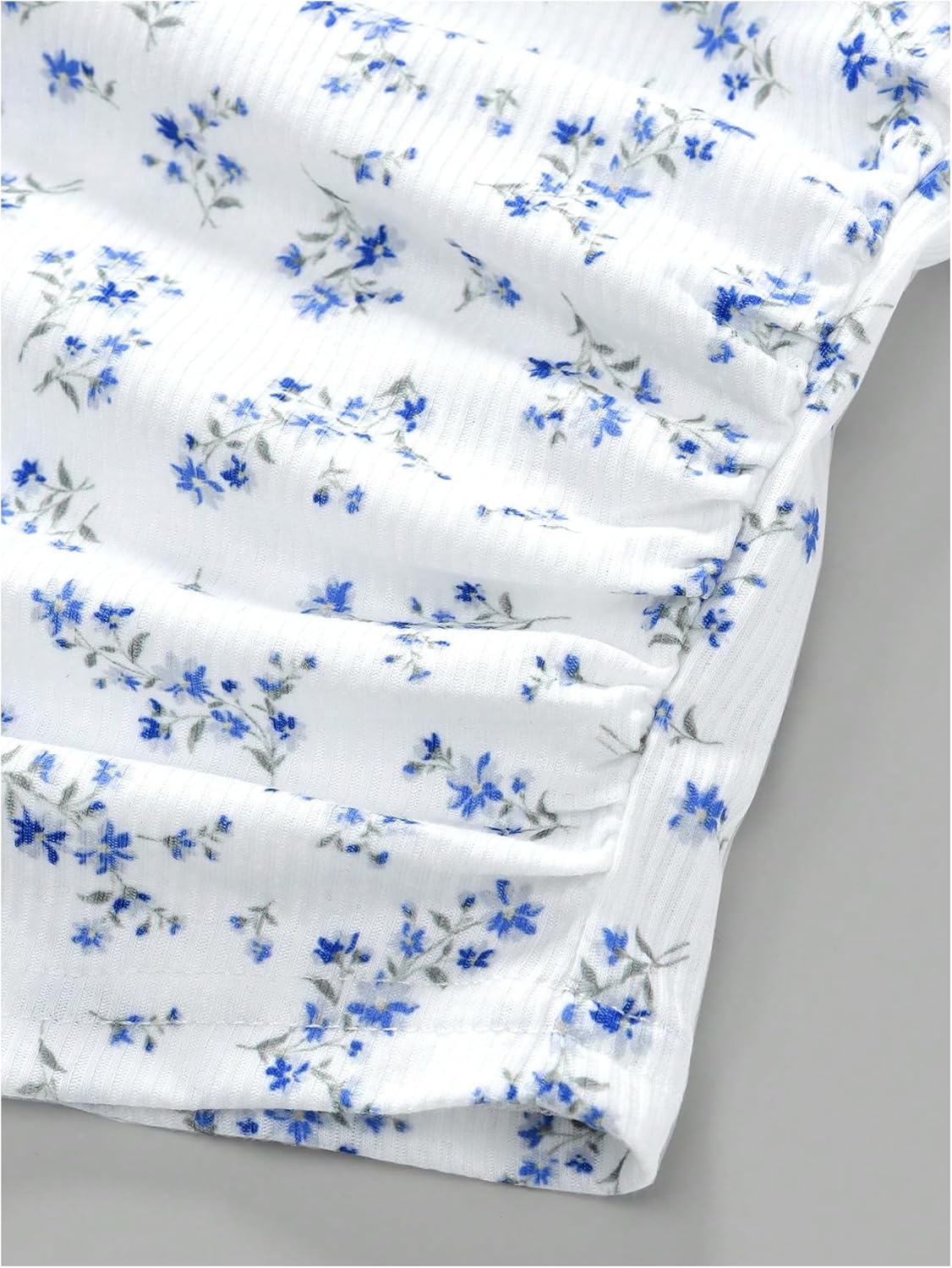 Milumia Girl's Ditsy Floral Halter Top Sleeveless Backless Slim Fitted Tank Tops - Image 3