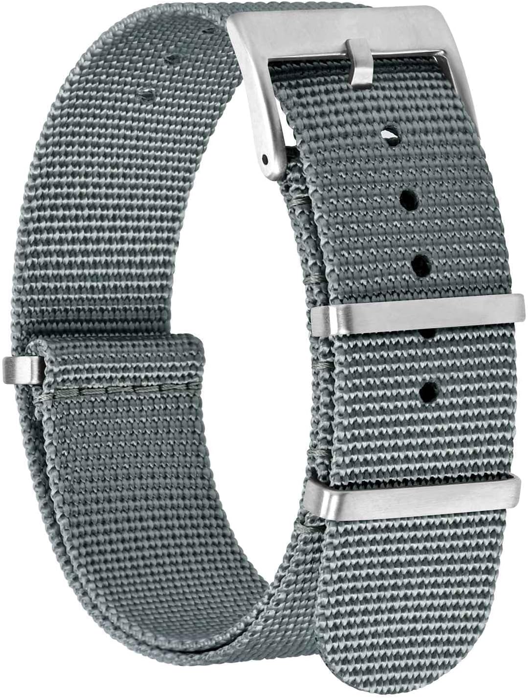 Nylon Watch Bands for Men, One-Piece Military Watch Straps, 18mm 20mm 22mm