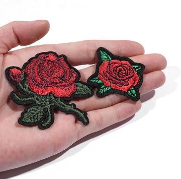60pcs Random Assorted Flowers Sewing Patches, Embroidered Iron on Applique