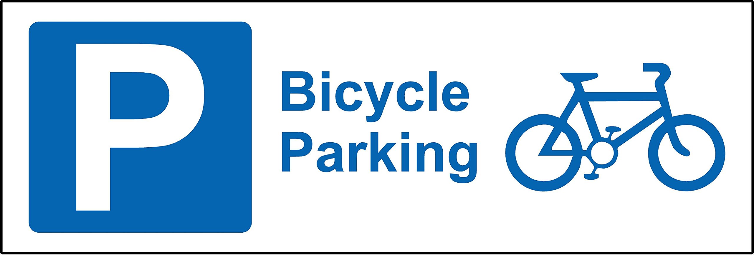 Bicycle parking Safety sign - 1.2mm Rigid plastic 300mm x 100mm