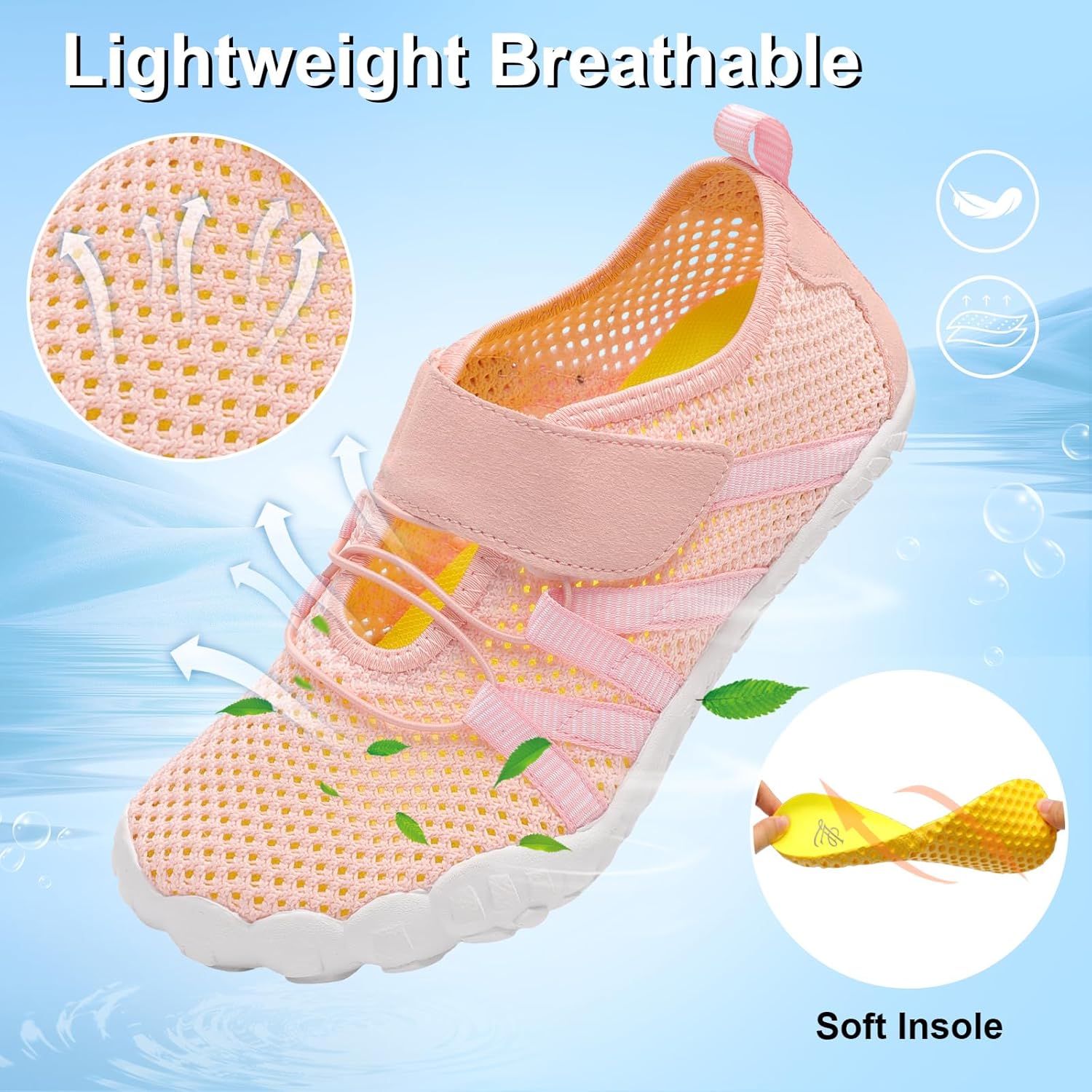 LeIsfIt Water Shoes for Women Barefoot Swim Beach Shoes Quick-Dry Aqua Socks Non-Slip for Pool Diving Boating River Yoga Lake Surf - Image 4