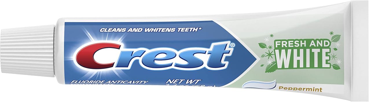 Crest Fresh & White Toothpaste, Peppermint Gleem Paste, 2.4 oz