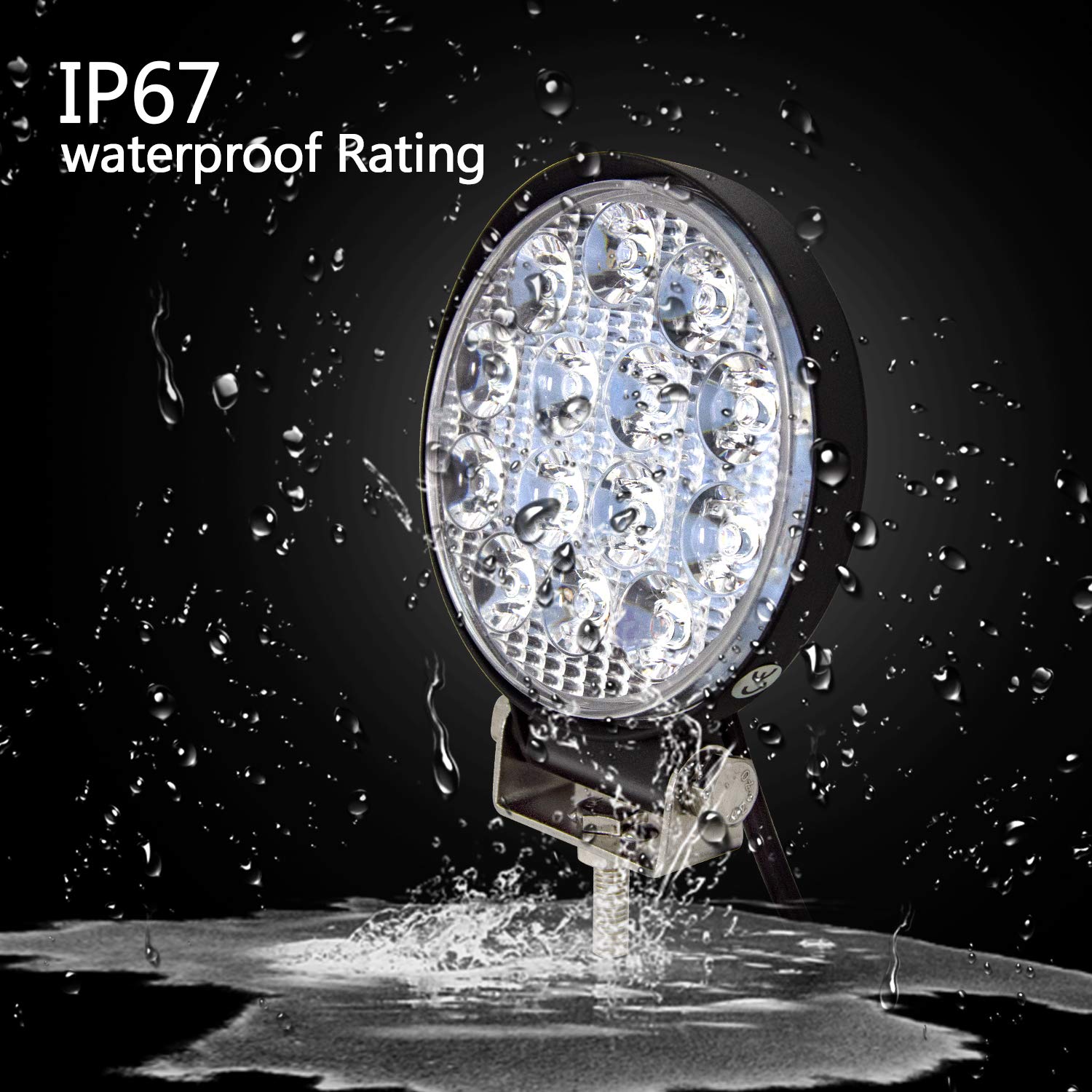 Willpower - 2 luci da 4 pollici, 42 W, LED, per fuoristrada, 12 V 24 V, impermeabili, fendinebbia, luci da lavoro per camion, trattore, auto, 4x4, ATV, UTV, SUV, barca
