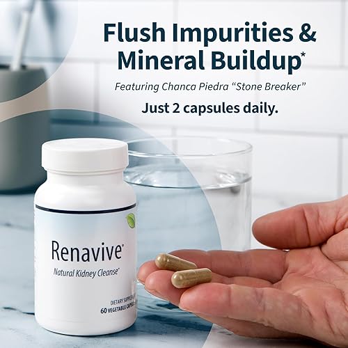 Miniatura 3 de Renavive - Limpieza renal natural  Elimina y protege contra los cálculos renales  Impurezas de descarga y sistema transparente  Apoya la salud y la