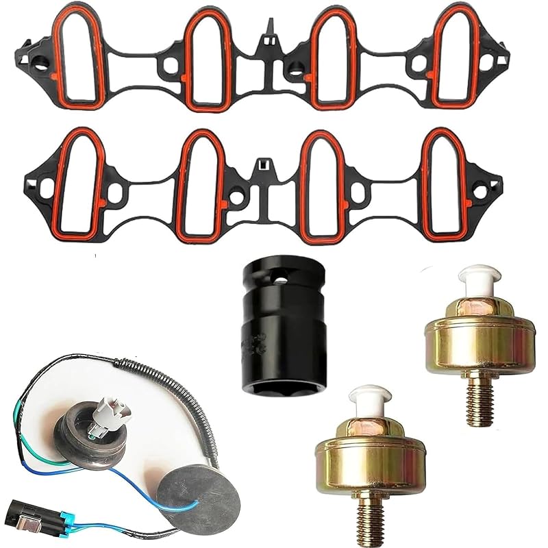 Kit de sensores de detonação e juntas do coletor de admissão ADdormorn para motores 4.8L, 5.3L e 6.0L – 5 peças