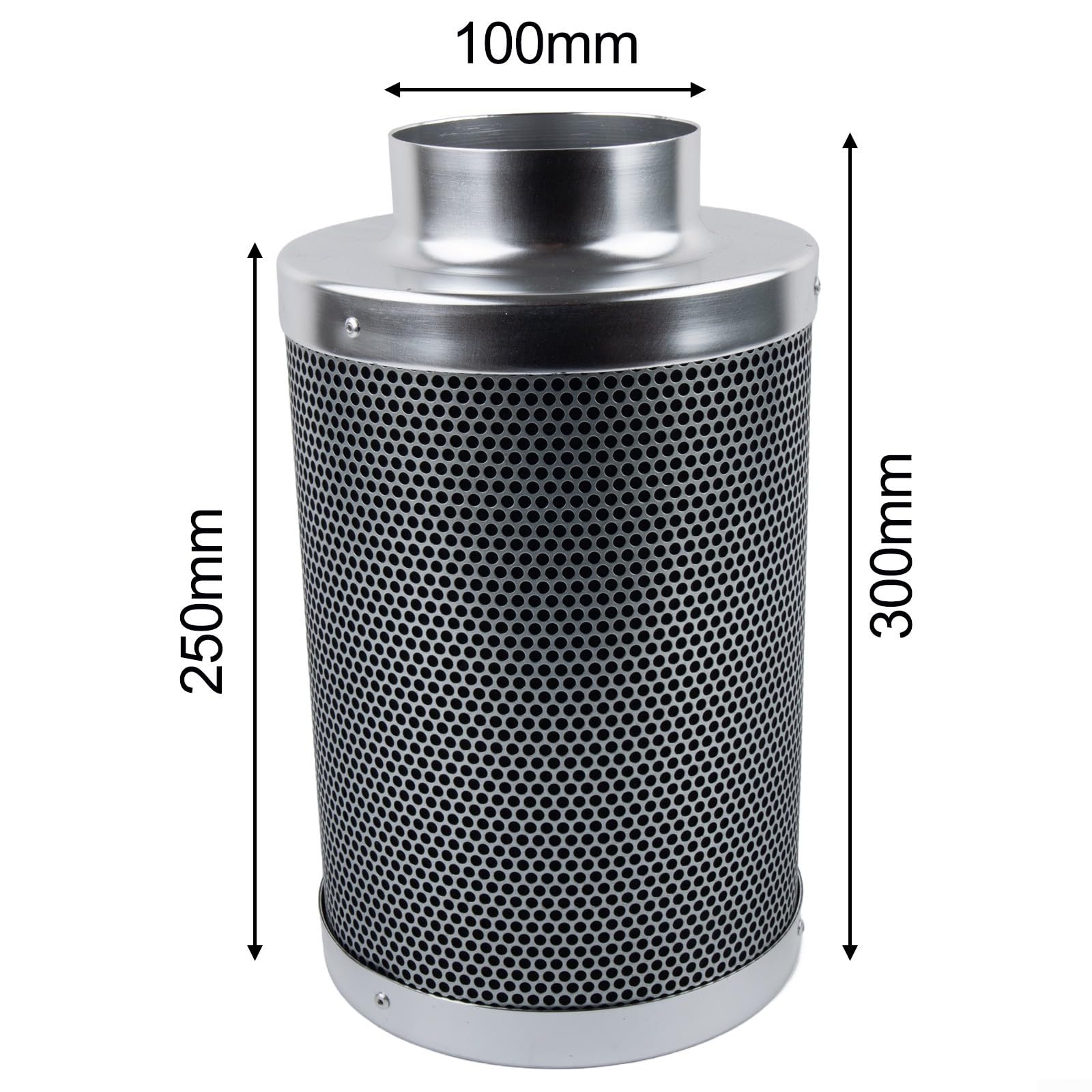 Filtro de carbón activado de 100 mm para control de olores, RC48 ligero con prefiltro para sistema de ventilación hidropónica, tienda de campaña, tubería de invernadero e interior (100 mm x 250 mm)
