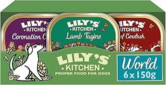 Lily's Kitchen Natural Adult Dog Food Wet Trays - World Dishes Multipack - Chicken, Lamb & Beef - Complete Meal Recipes (24 Trays x 150g)