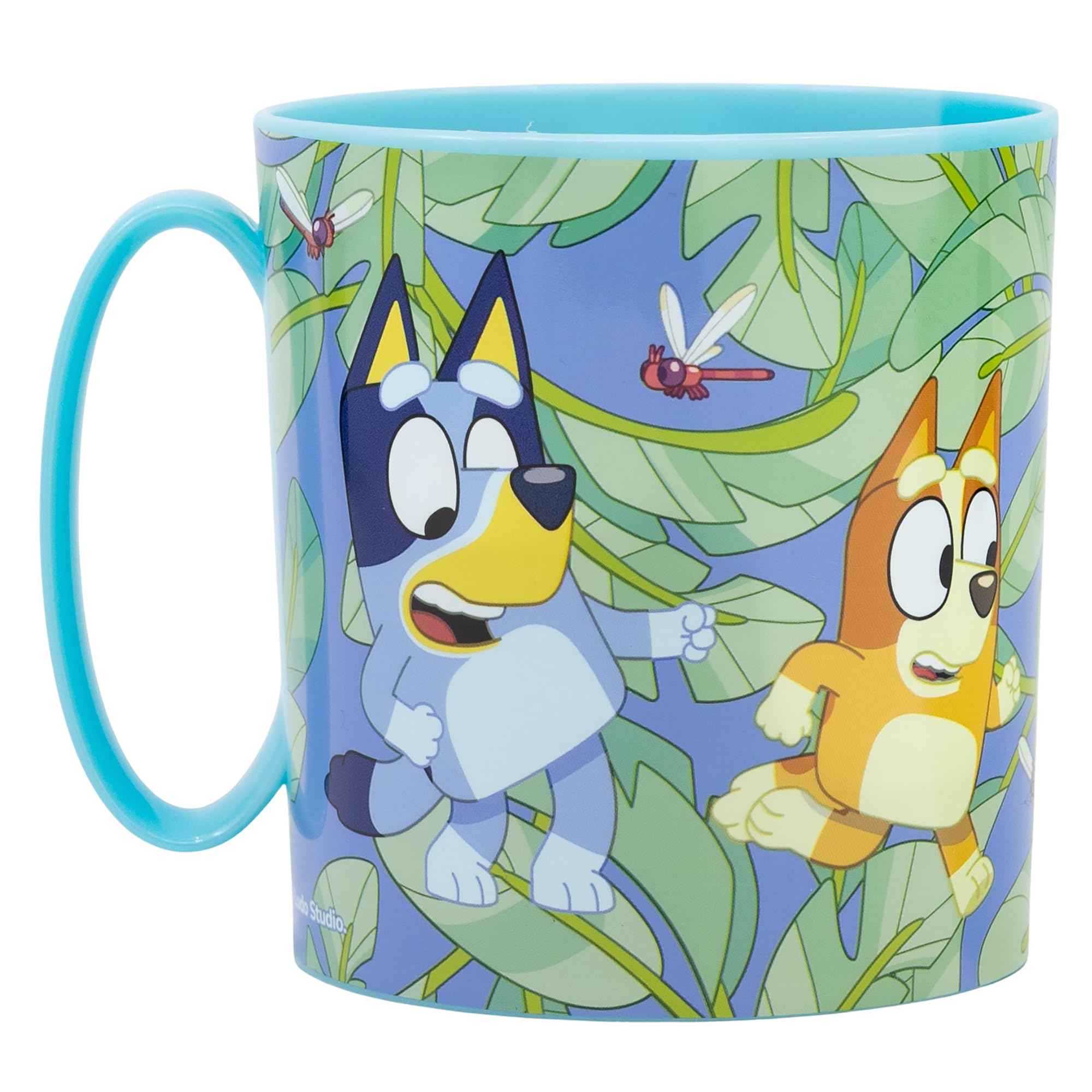 STOR Tazza Bambini Plastica Bluey 390ml - Adatta Microonde, Resistente e Riutilizzabile per Bambini
