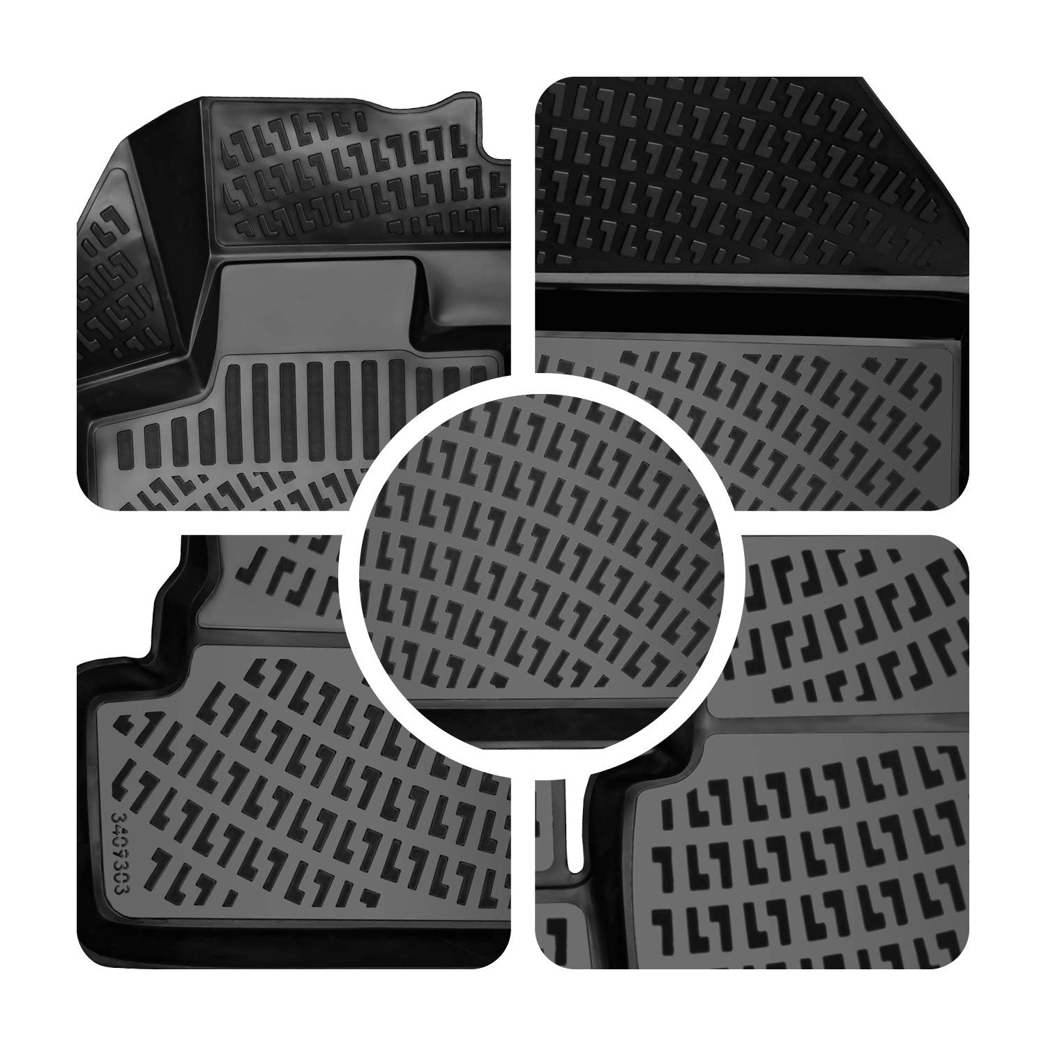 RECAMBO Auto-Fußmatten Gummimatten für FORD Ranger, MAZDA BT-50, BJ 2006-2012, Antirutschmatte RECAMBO Auto-Fußmatten Gummimatten für FORD Ranger, MAZDA BT-50, BJ 2006-2012, Antirutschmatte