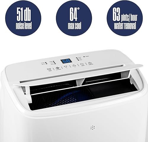 Miniatura 9 de Westinghouse - Aire acondicionado portátil de 12,000 BTU para habitaciones de hasta 550 pies cuadrados, aire acondicionado portátil con