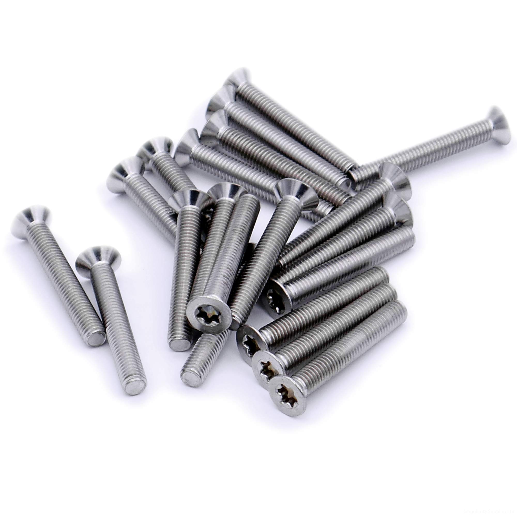 Singularity Supplies Silver M4 (4Mm X 20Mm) Tx Socket Countersunk Machine Screw (Bolt) - Stainless Steel (A2) (Pack Of 20)