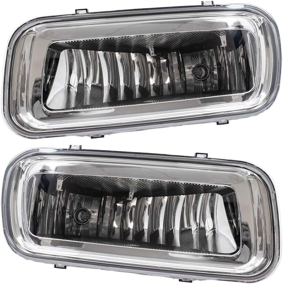 Brock Replacement Driver and Passenger Fog Lights Rectangular Lamps Compatible with 2004-2006 F150 Pickup Truck 5L3Z15201A 5L3Z15200A