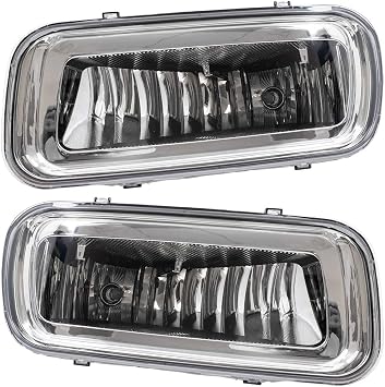 Brock Replacement Driver and Passenger Fog Lights Rectangular Lamps Compatible with 2004-2006 F150 Pickup Truck 5L3Z15201A 5L3Z15200A