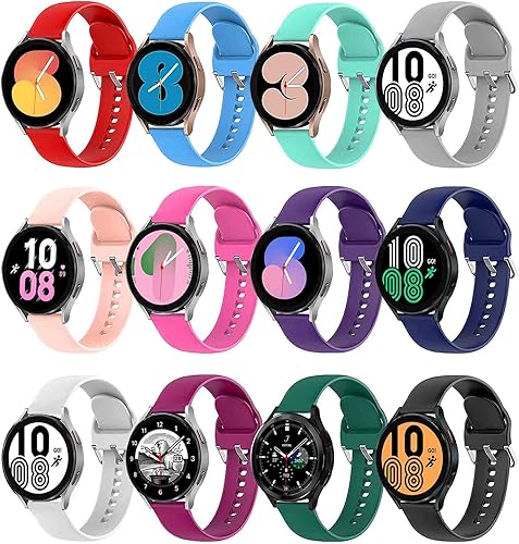Paquete de 12 correas compatibles con Samsung Galaxy Watch 4Galaxy Watch 5Galaxy Watch 6 de 1.575 pulgadas, 1.732 pulgadas, Galaxy Watch 5 ProWatch