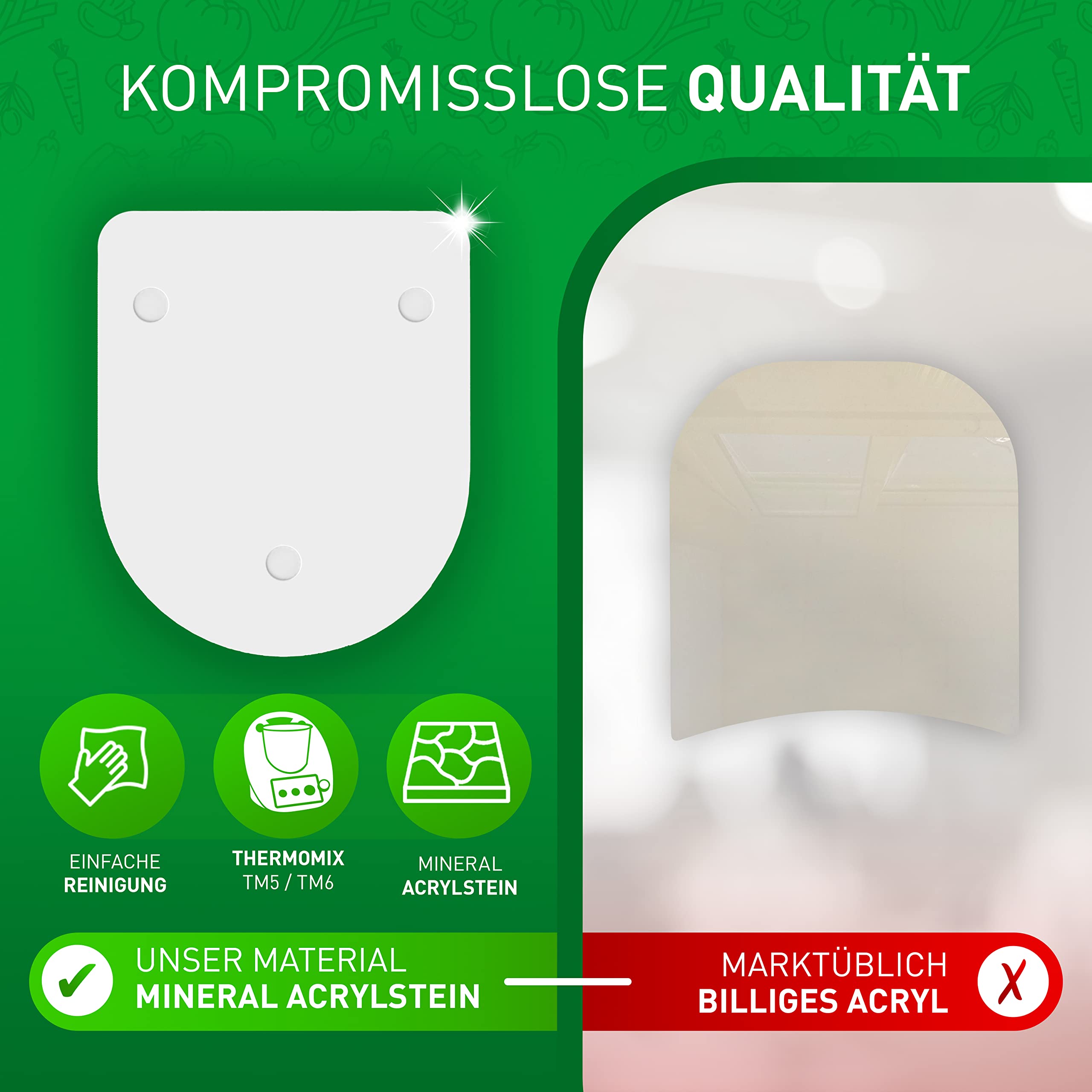 FLIPLINE Gleitbrett für Thermomix TM6 / TM5 Weiß [AirSlide