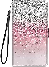 Guxira Case for Samsung Galaxy A56 5G Shockproof Leather Case with 360 Degree Protection Cover Flip Case Silicone Drawing Design for Girls Women – Pink