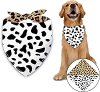 Vista 36 de Sunflower with Leaves Dog Bandana Washable Pets Scarf Triangle Adjustable Handkerchief, Double Sided Printing, Black,Sunflower (Large)