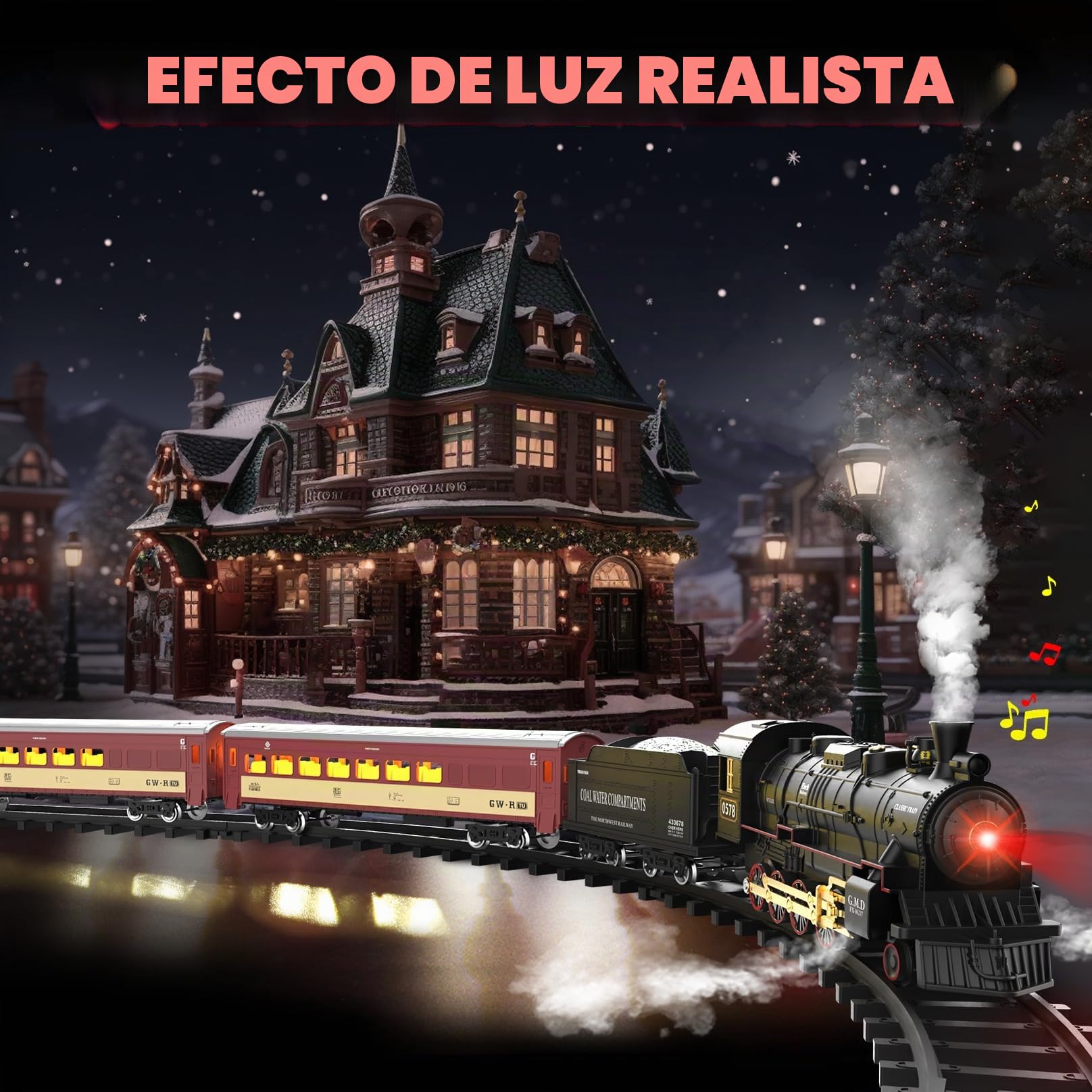 Hot Bee Tren eléctrico para niños, Tren teledirigido para niños