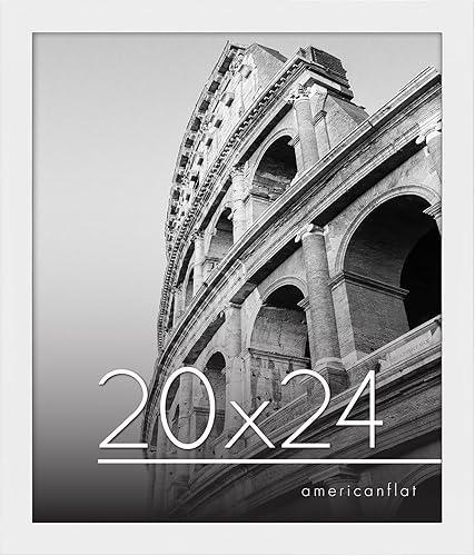 Americanflat - Marco para póster hecho de madera compuesta con plexiglás pulido, posición horizontal y vertical para pared, incluye herrajes para