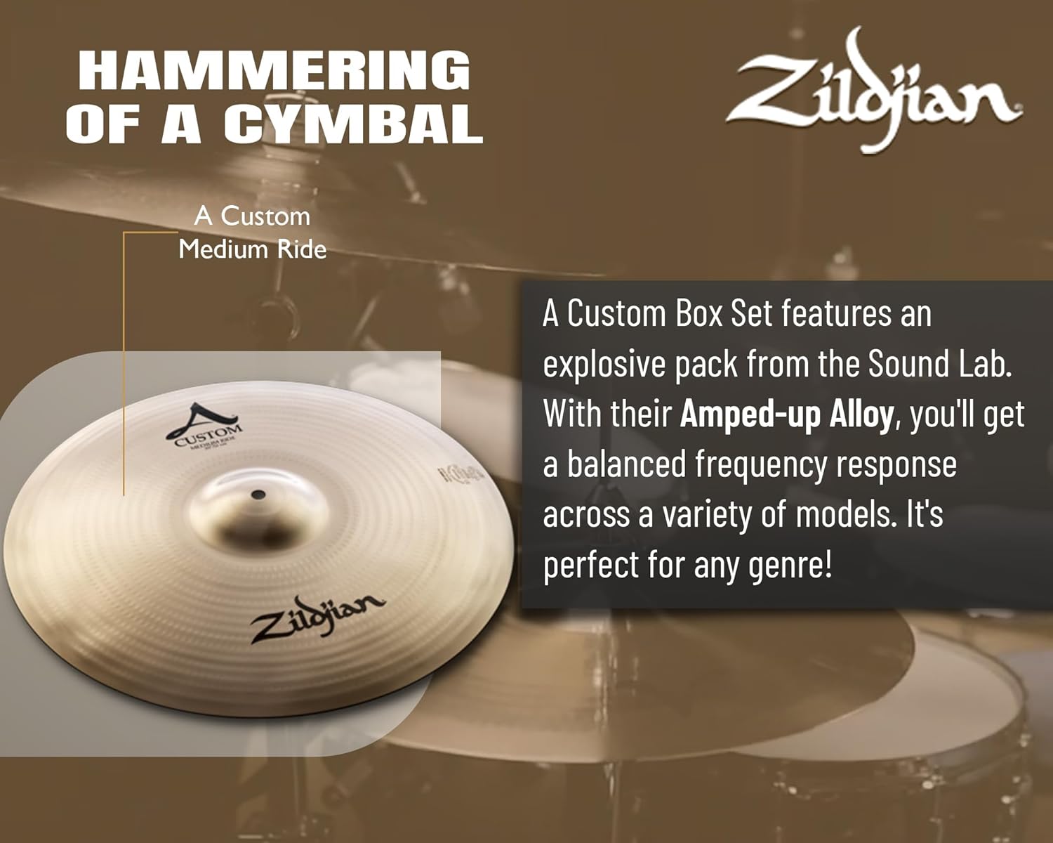 Zildjian A20579-11 A Family Custom Cymbal Pack Bundle with Cymbal Bag, Drumsticks, and Austin Bazaar Polishing Cloth