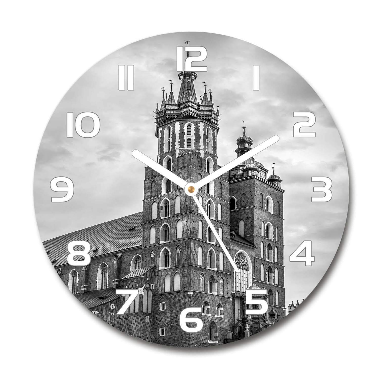 Horloge en verre de sécurité Tulup 60x60cm finition haut de gamme