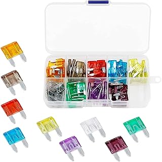 LRLLX 90Pcs Car Fuse Assortment Kit, Auto Car Blade Fuses, Mini Size (5A 7.5A 10A 15A 20A 25A 30A 35A 40A) for Car/RV/Truck/SUV/Boat Automotive Replacement Fuses