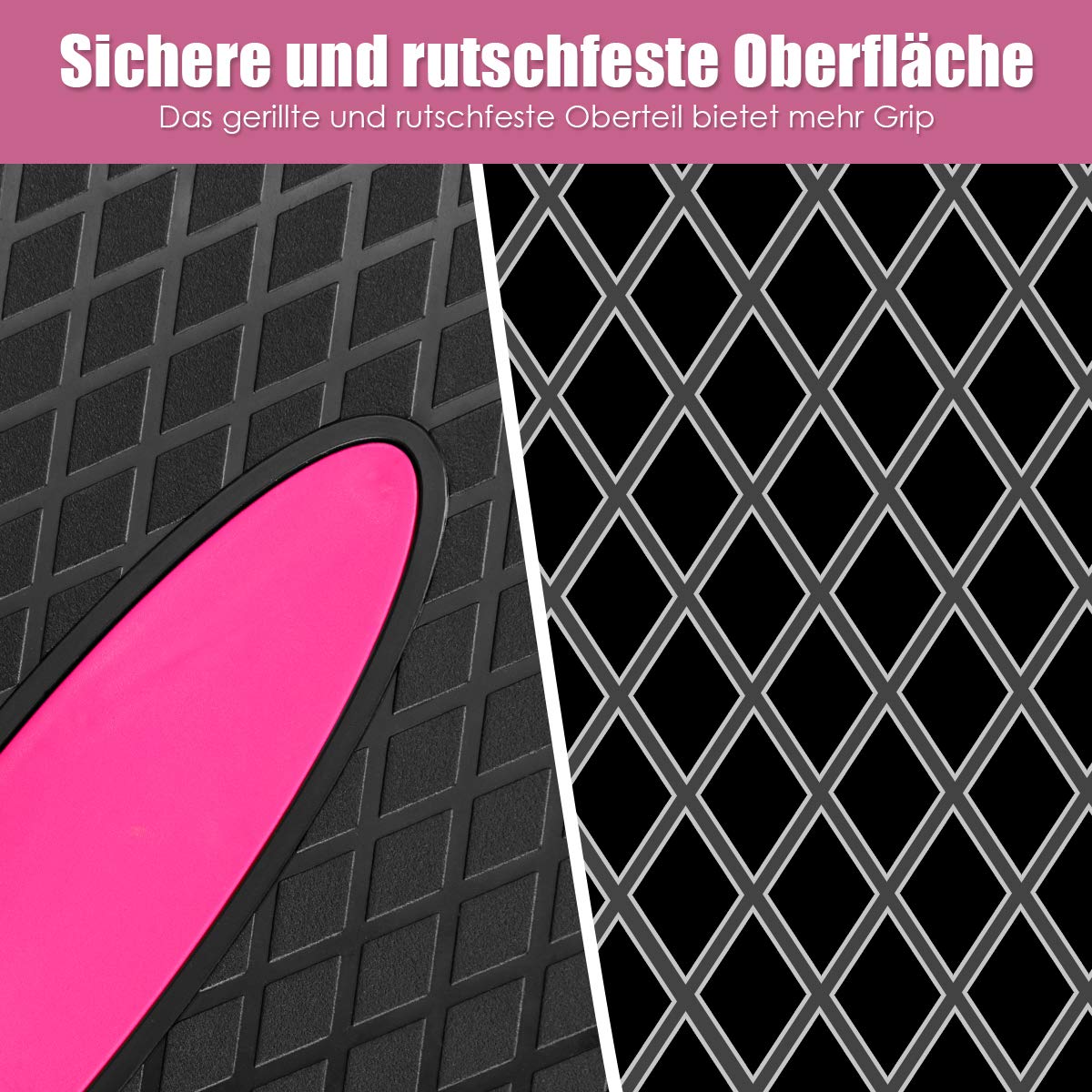 GOPLUS Aerobic Stepper, Höhenverstellbares Steppbrett, rutschfeste Step Bench, Trainingsgerät für Zuhause, mit 2 Stufen, bis 250 kg Belastbar, für Aerobic und Fitness-Workouts