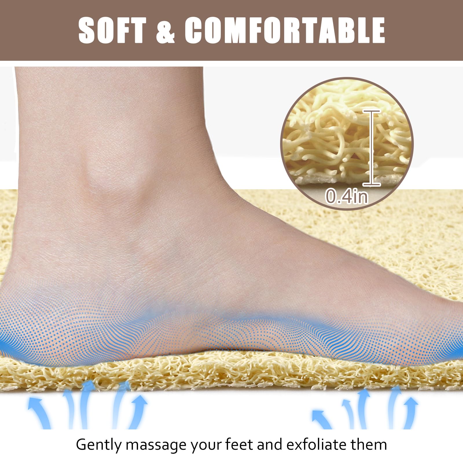 Corner Shower Mat Non Slip: Anti Mould Bath Mat - Image 3
