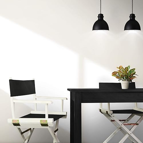 Miniatura 331 de Silla de Director de 18" Marco Blanco Lona Rosa