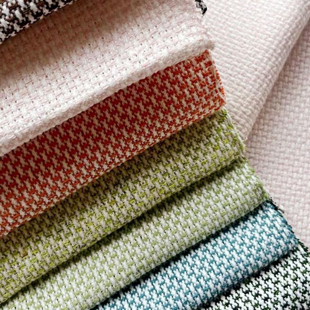 Tissu imitation lin double couleur 1,48 x 3 m Tissu décoratif doux à coudre pour chemins de table, rideaux et travaux manuels, vendu au mètre pour décoration d'intérieur