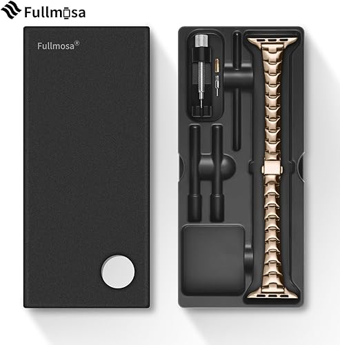 Miniatura 7 de Fullmosa Correa de metal delgada compatible con Apple Watch de 1.654, 1.614, 1.575 y 1.496 pulgadas, correa de cadena de acero inoxidable para