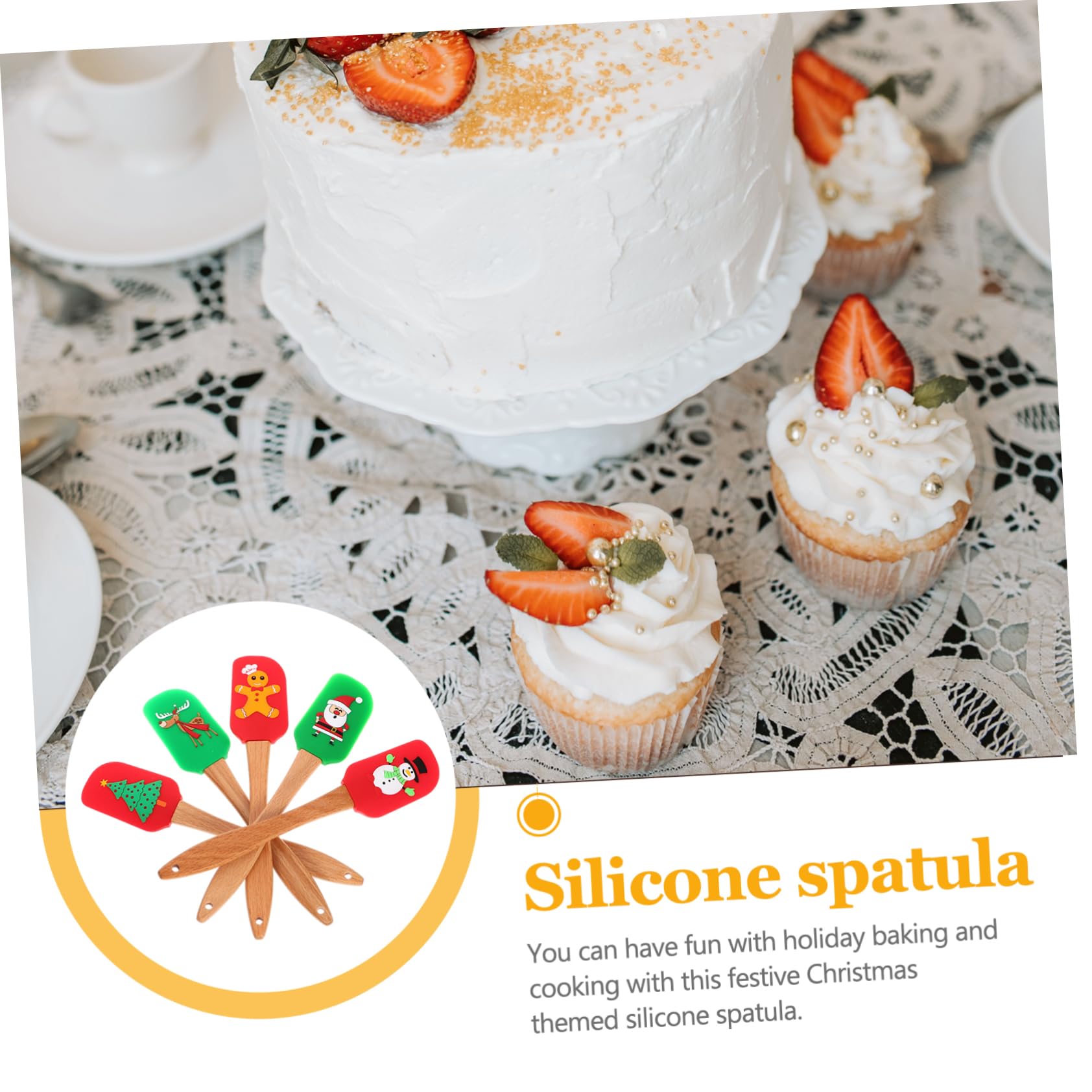 1 Juego Espátula De Crema Kitchen Gadgets Panelas Cozinha Espátula De Pastel De Navidad Para Hornear De Navidad Juego De Ollas Utensilios Cocina Raspador De Torta 5 Piezas Cabilock