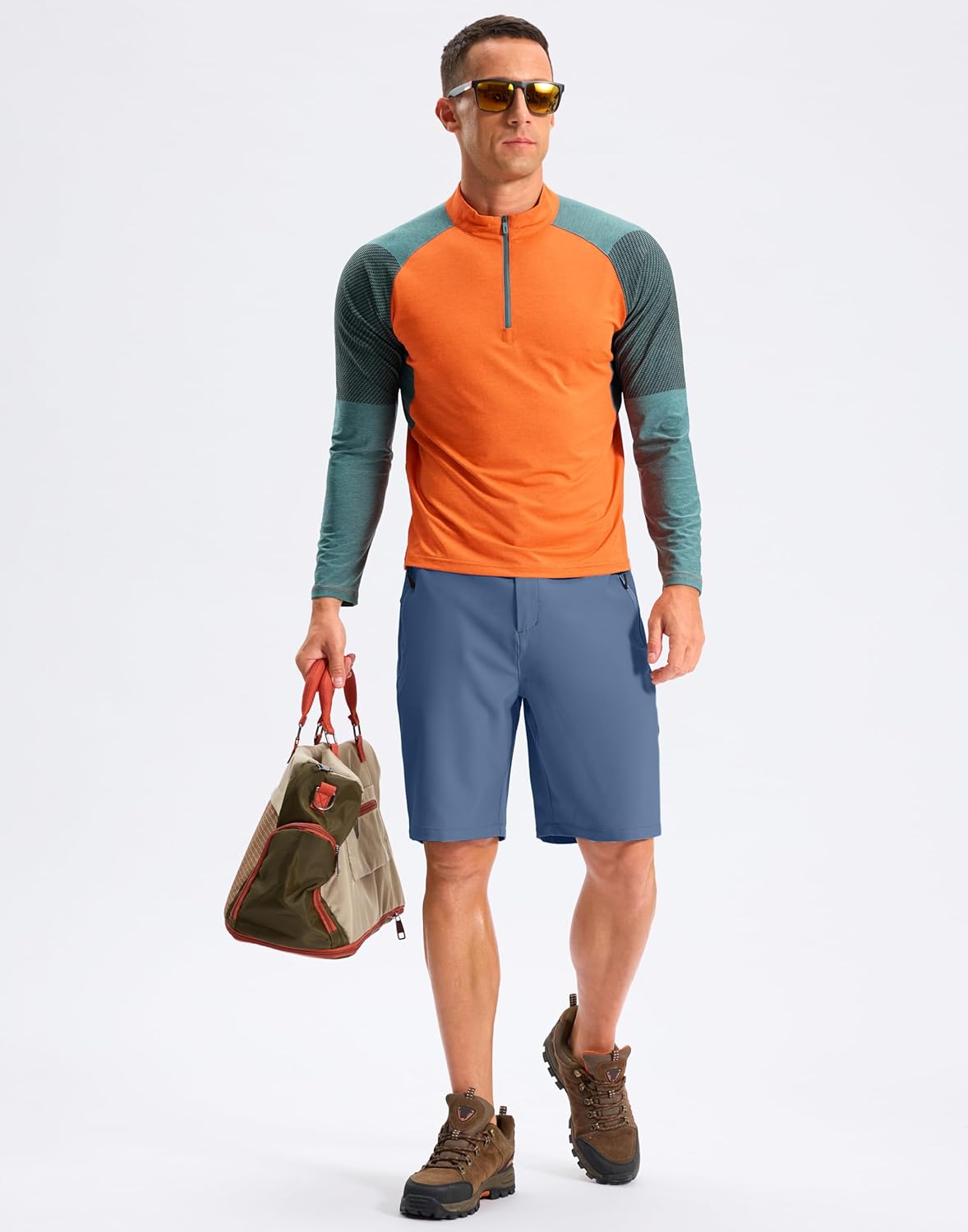 Pudolla Mens Hiking Shorts 5"/7"/9" Lightweight Quick Dry Casual Golf Shorts for Men Work Fishing with 3 Zipper Pockets - Image 7