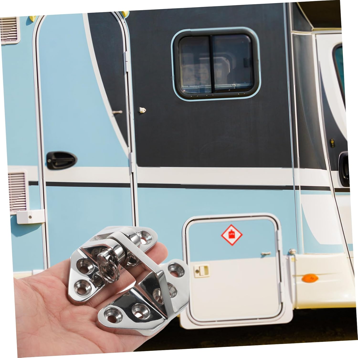 2Pcs Heavy Duty Stainless Steel Boat Hatch Hinges for Use for Deck Cabinet Doors Easy Installation Versatile Camper Hinge for Door Applications