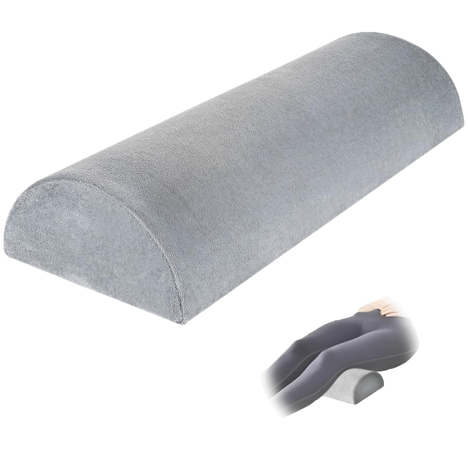 TUAKIMCE Half Moon Memory Foam Pillow, Orthopaedic Leg Positioner for Post-Surgery Recovery, Knee & Lumbar Support Cushion with Ergonomic Design, Leg Elevation Pillow for Side Sleepers, Back Pain Reli