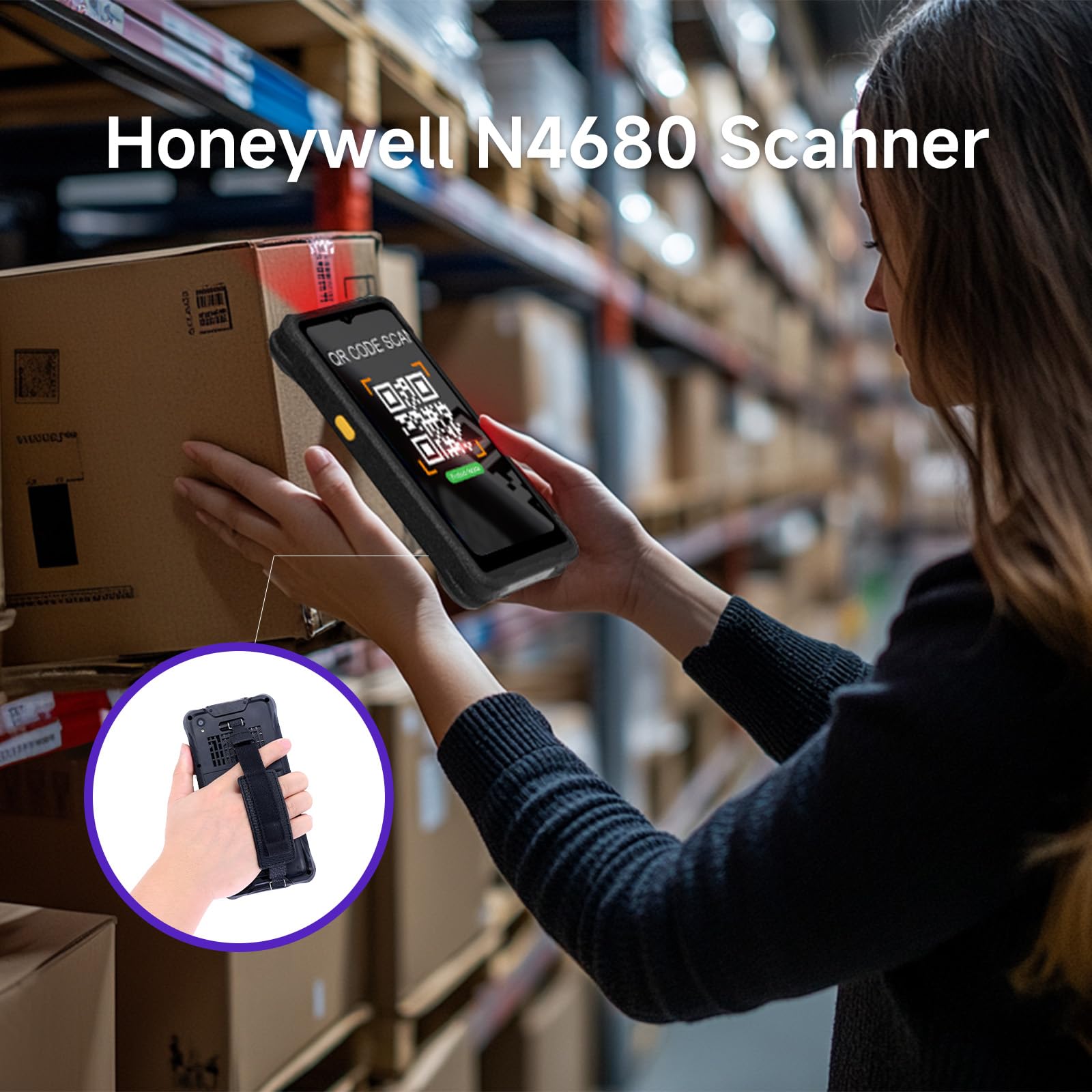 I61J Barcode Scanner Windows 11 Pro, 6 Zoll Rugged Tablet mit Honeywell N4680 1D/2D Scanner, Handheld PDA mit Intel N5100, 8GB+128GB, IP65, 4000mAh, Datenterminal für Lager & Logistik