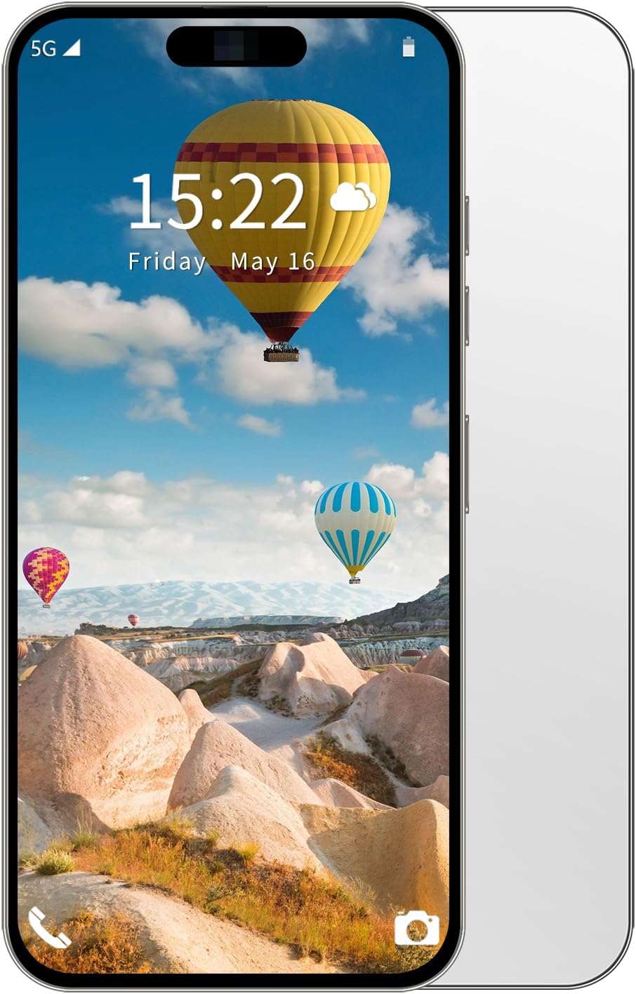 16PROMA X Unlocked Smartphone 6.9" HD Screen 6+256GB Smartphone with 128G Memory Card New System 6800mAh Long Battery Dual SIM/Fingerprint Lock/Face ID/GPS (White)