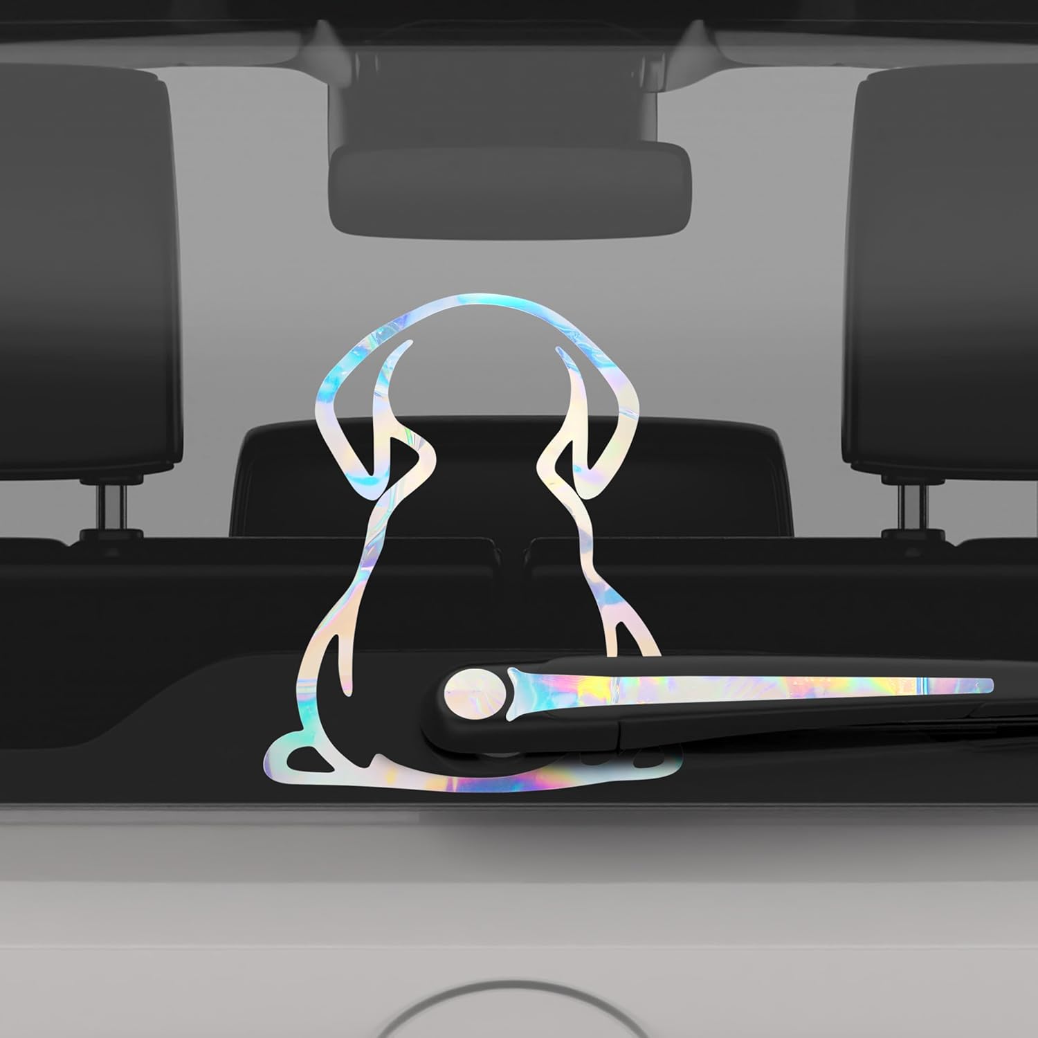 Amazon.com - Rainbow Dog Windshield Rear Wiper Decal Stickers with A ...