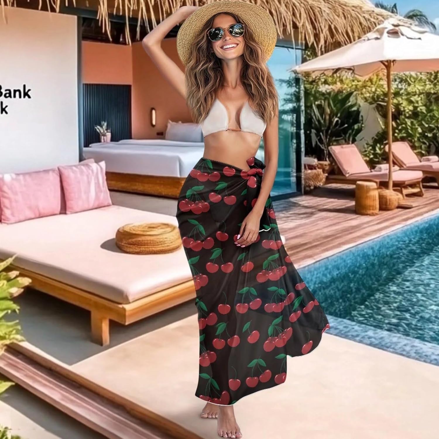 Swimsuit Coverups for Women Beach Sarong Wraps Chiffon Beach Wrap Skirt