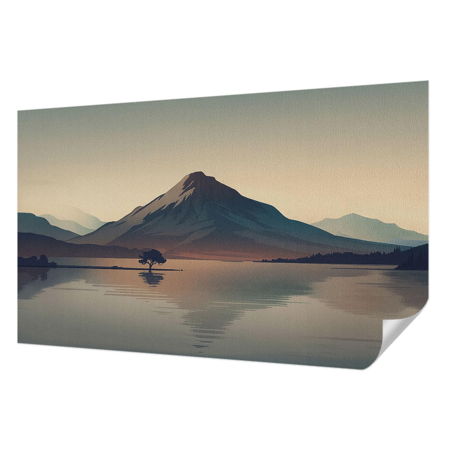 Papier peint montagne resistant aux taches et lavable Tulup 416x254 cm